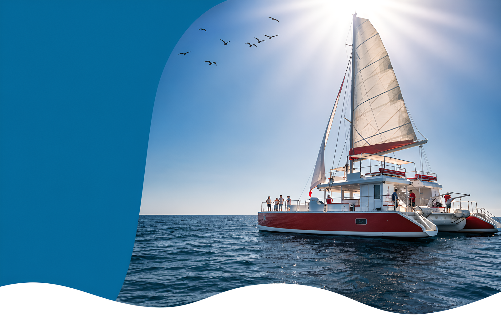 Large event catamaran in Gran Canaria