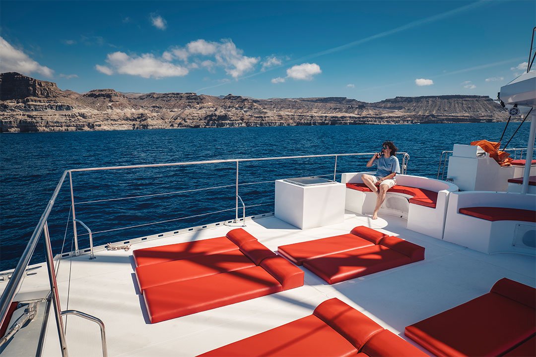 Gran Canaria catamaran on the sea
