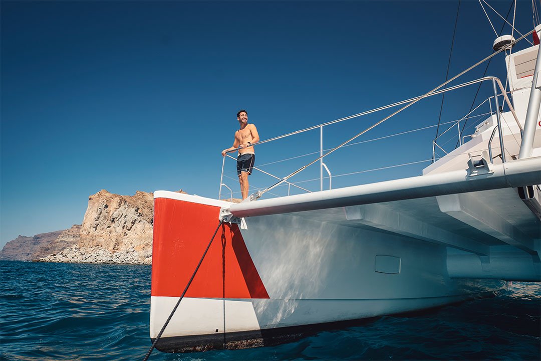 Gran Canaria catamaran on the sea
