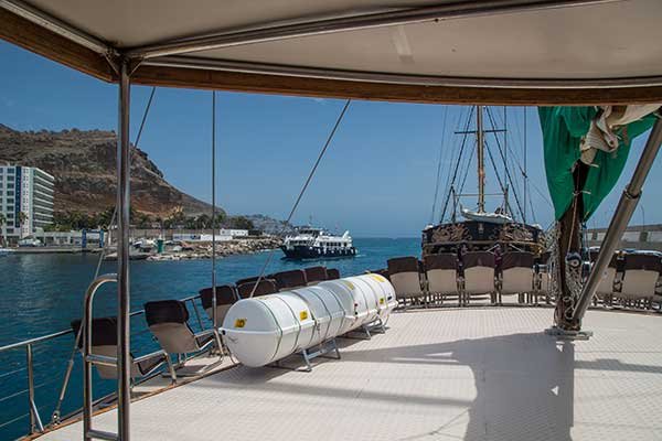 Gran Canaria catamaran on the sea